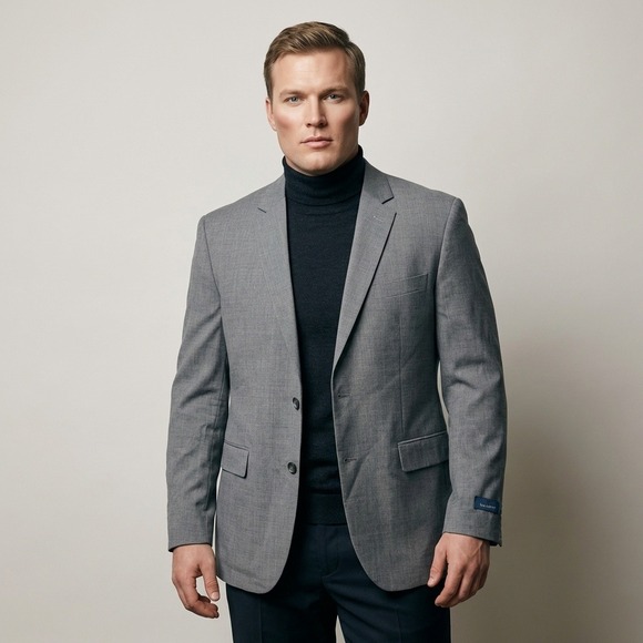 NWT Brooks Brothers 1818 Milano Fit Gray Wool Blazer 42R Made in Italy